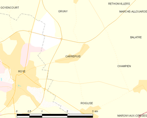 Poziția localității Carrépuis