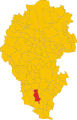 Collocatio finium municipii in Provincia Vicetina.