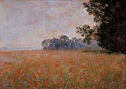 Champ d'avoine aux coquelicots - Claude Monet - 1890