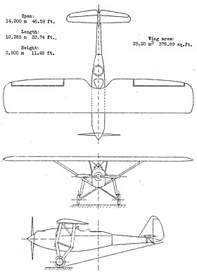 vue en plan de l’avion