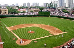 Baseboll på Wrigley Field i Chicago.