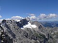 Blick auf die Zugspitze und den Jubiläumsgrat von der Alpsitze aus