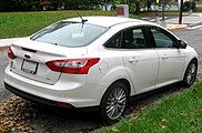 Vista trasera del Focus sedan