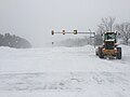 Thumbnail for File:2016-01-23 16 34 13 Bulldozer removing snow from the intersection of the Fairfax County Parkway and Franklin Farm Road in the Franklin Farm section of Oak Hill, Fairfax County, Virginia during a period of heavy snow in the Blizzard of 2016.jpg