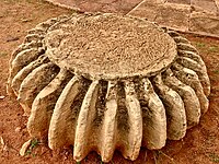 Detached amalaka stone of the Durga Temple, Aihole, 7th century