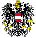 El Escudo de Austria tiene a un águila como soporte.