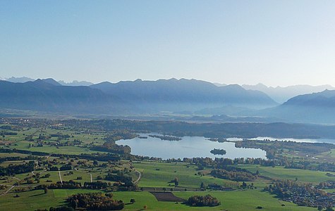 Staffelsee und Staffelseeschwelle nördlich von Murnauer Moos und Loisachtal