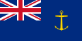 Royal Fleet Auxiliary Ensign. Pabellón de la Real Flota Auxiliar.