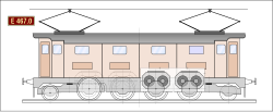 Nákres lokomotivy řady E 467.0