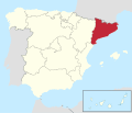 Lage Kataloniens in Spanien