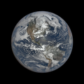 The Western hemisphere of the Earth during the June solstice.