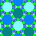 六角化大斜方截半六邊形鑲嵌，一種不完全正鑲嵌
