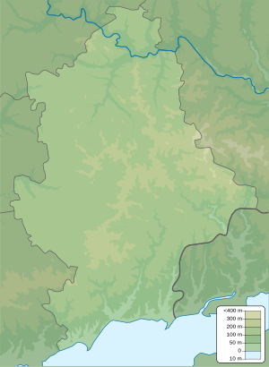 Донецький кряж (регіональний ландшафтний парк). Карта розташування: Донецька область