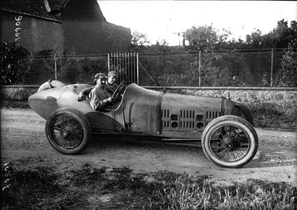 Jean Chassagne con un Ballot 3 L (Grand Prix de Francia 1921).