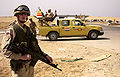 Latvian soldier with a G3 during a Patrol in Iraq