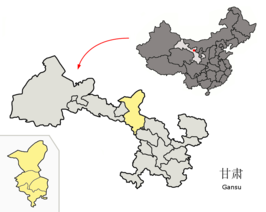 Kaart van Wuwei