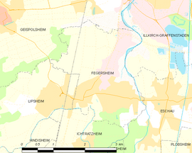 Mapa obce Fegersheim