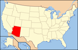 Arizonas beliggenhed i USA