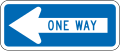 (R3-12) One-way traffic (pointing left)