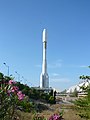Modell einer Ariane 4 Rakete an der Expo 92