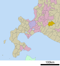 Lokasi Shimukappu di Hokkaido (Subprefektur Kamikawa)