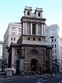 St. Mary Woolnoth (1716–23), façade ouest.