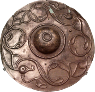 Room 50 – Wandsworth Shield, Iron Age shield boss in La Tène style, England, 2nd century BC