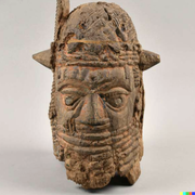 AI-Restored Commemorative Head, Wood, Benin Bronze.png