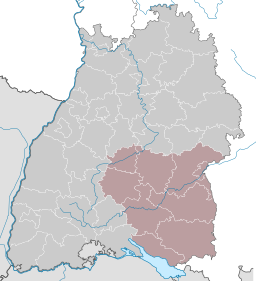 Regierungsbezirk Tübingens läge i Baden-Württemberg.