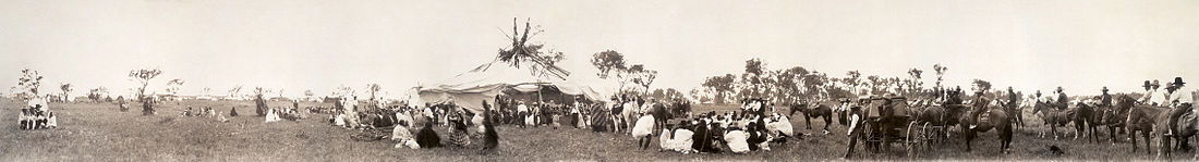 Szejeni zbierający się na taniec słońca, ok. 1909 roku