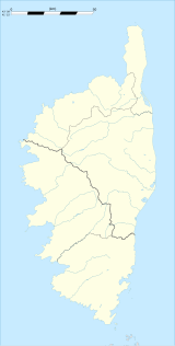 Ajaccio trên bản đồ Corsica