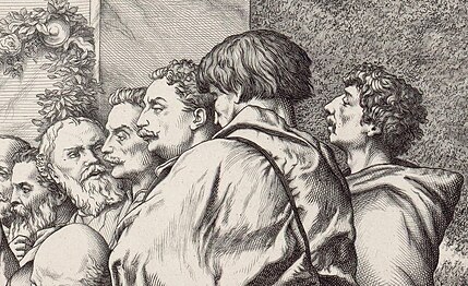 Meissonier, Cabanel, Gérôme, Dumas, an unknown figure, Garnier
