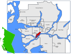 二埠在大溫哥華地區的位置