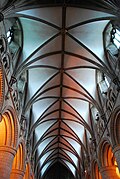 The vaulted ceiling of the Nave