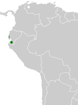 Distribución geográfica del tororoí matorralero.