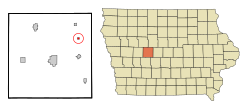 Location of Dana, Iowa