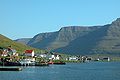 Hvannasund am westlichen Ufer von Viðoy, von Norden aus betrachtet.