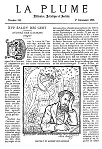 La Plume, article sur Gachons, 16e Salon des Cent (décembre 1895) par Léon Maillard.