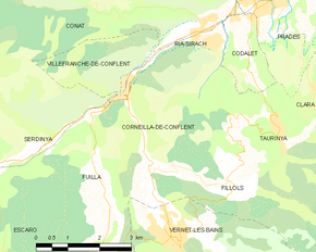 Poziția localității Corneilla-de-Conflent