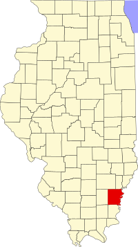 Map of Ilinois highlighting White County