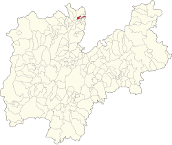 Elhelyezkedése Borgo d'Anaunia térképén