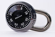 A Master combination padlock.