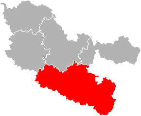 Arrondissement Sarrebourg-Château-Salins na mapě departementu Moselle