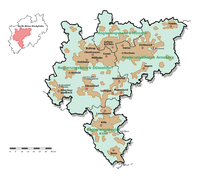 نقشه منطقه کلانشهری راین-رور