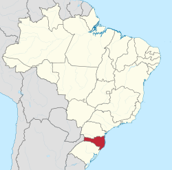 Osavaltion sijainti Brasiliassa