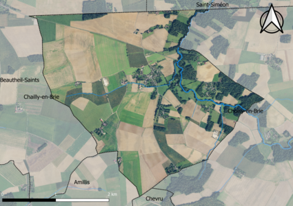 Carte orhophotogrammétrique de la commune.