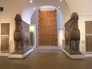 Lamasu del Palacio de Ashurnasirpal II, procedente de Nimrud (c. 883 a. C.)