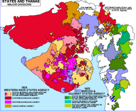 Princely states of Gujarat in 1924