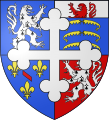 Croce trifogliata d'argento sull'inquartato (Dipartimento dell'Ain, Francia)