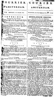 Thumbnail for File:Courrier d'Amsterdam = Courier van Amsterdam 28-11-1810 (IA ddd 010240239 mpeg21).pdf